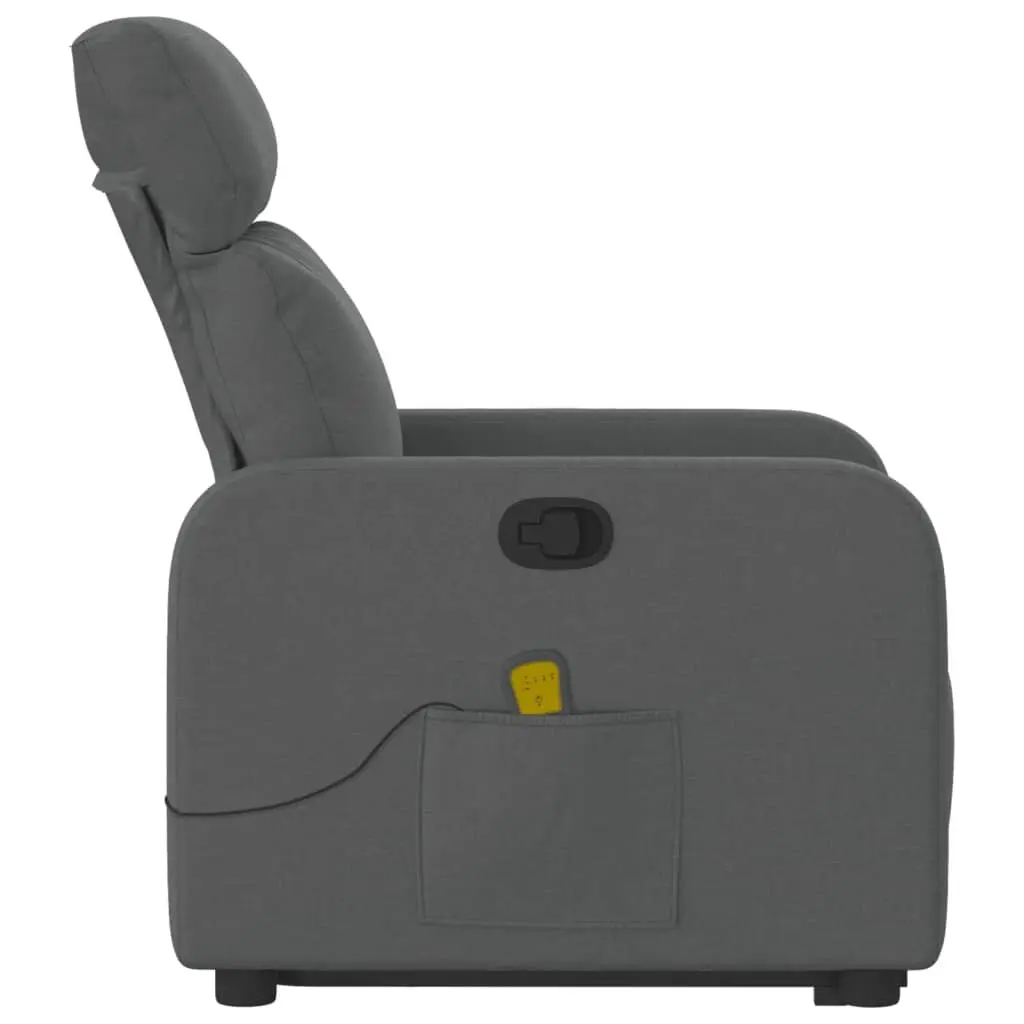 Electric Massage Recliner Chair Power Lift Electric Recline Grey Fabric
