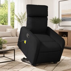 Black Faux Leather Stand Up Massage Recliner Chair