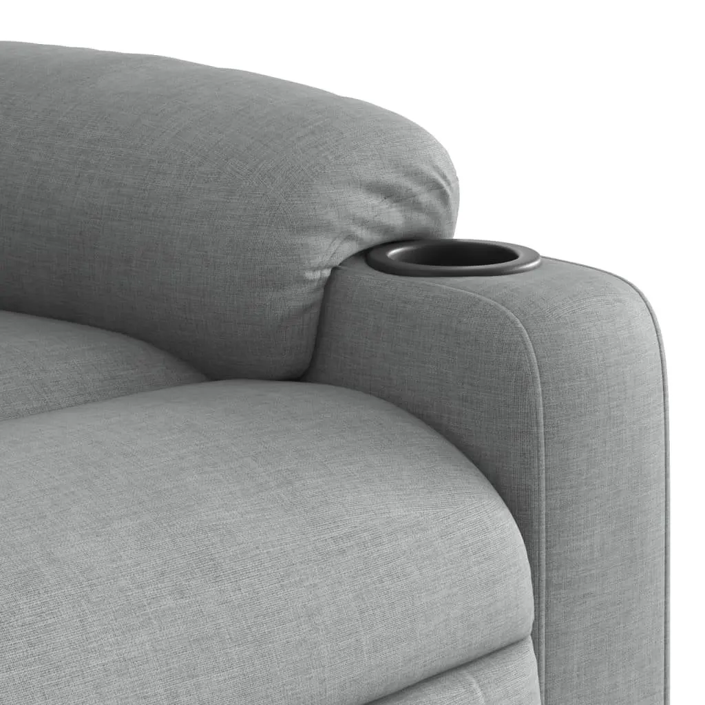 Massage Recliner Chair Manual Reclining Armchair with Vibration Grey Fabric