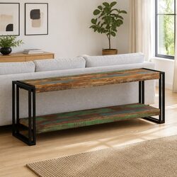 TV Cabinet 120x30x40 cm in Brown Solid Reclaimed Wood