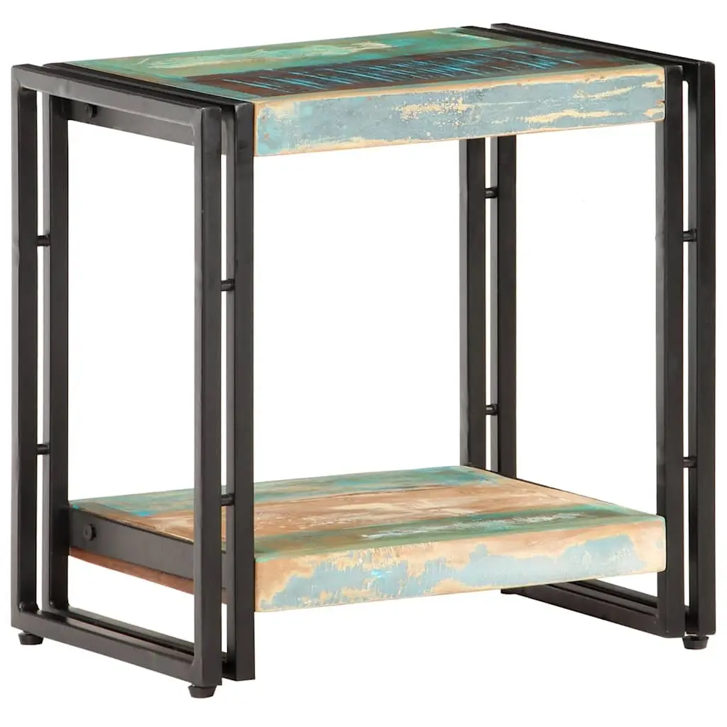 End Table Industrial Style Solid Reclaimed Wood 40x30x40 cm Multicolour