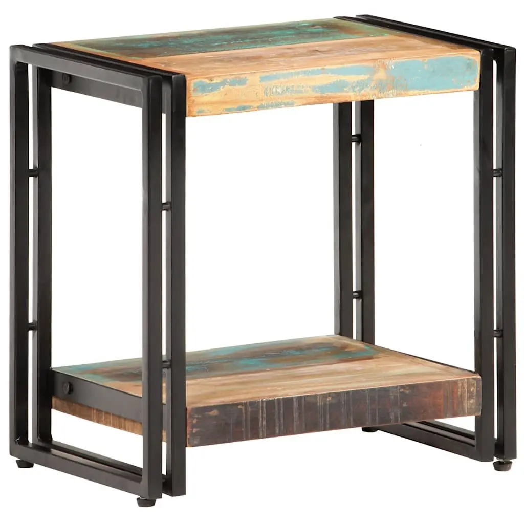 End Table Industrial Style Solid Reclaimed Wood 40x30x40 cm Multicolour