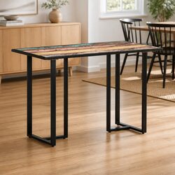 120 cm Dining Table in Solid Reclaimed Wood