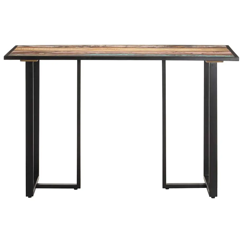 Dining Table Industrial Style 120 cm Unique Solid Reclaimed Wood Multicolour
