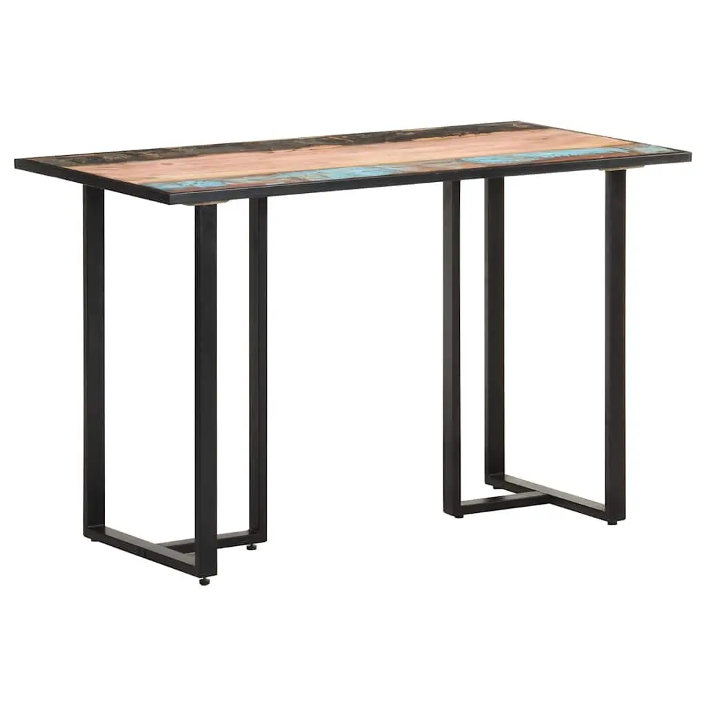 Dining Table Industrial Style 120 cm Unique Solid Reclaimed Wood Multicolour