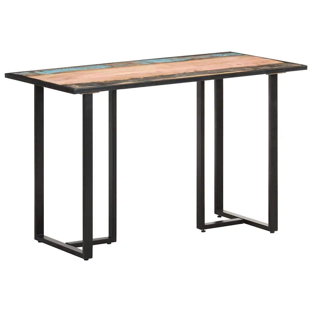 Dining Table Industrial Style 120 cm Unique Solid Reclaimed Wood Multicolour