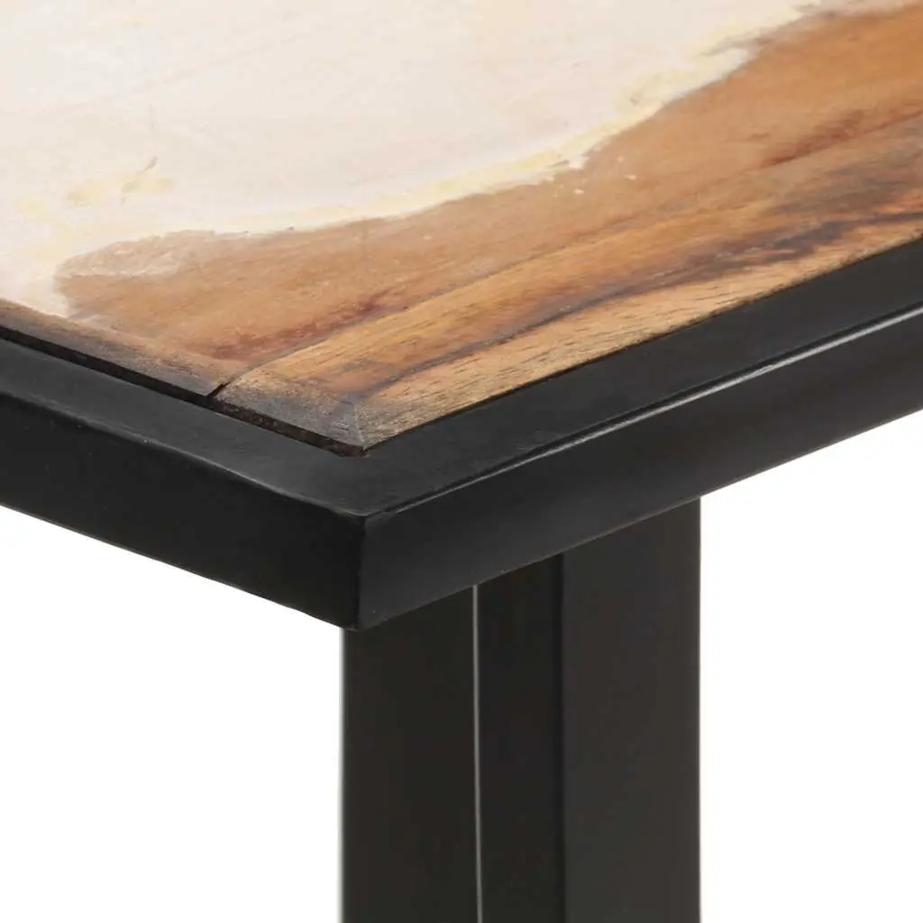 Dining Table Industrial Style 120 cm Unique Solid Reclaimed Wood Multicolour