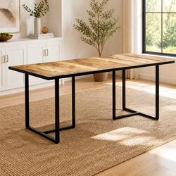 Industrial Dining Table 180 cm in Solid Mango Wood