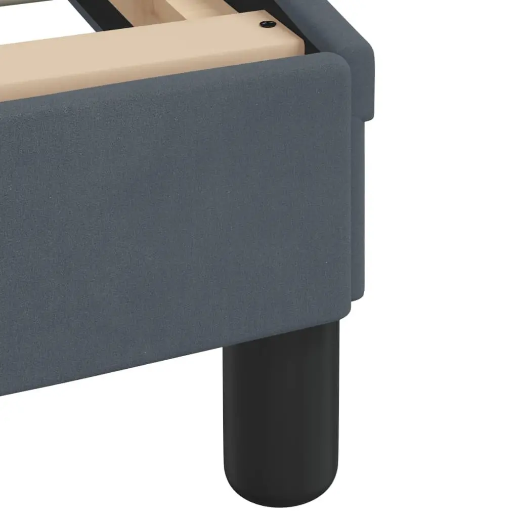 Queen Bed Frame Velvet Upholstered Grey Modern 152 x 203 cm