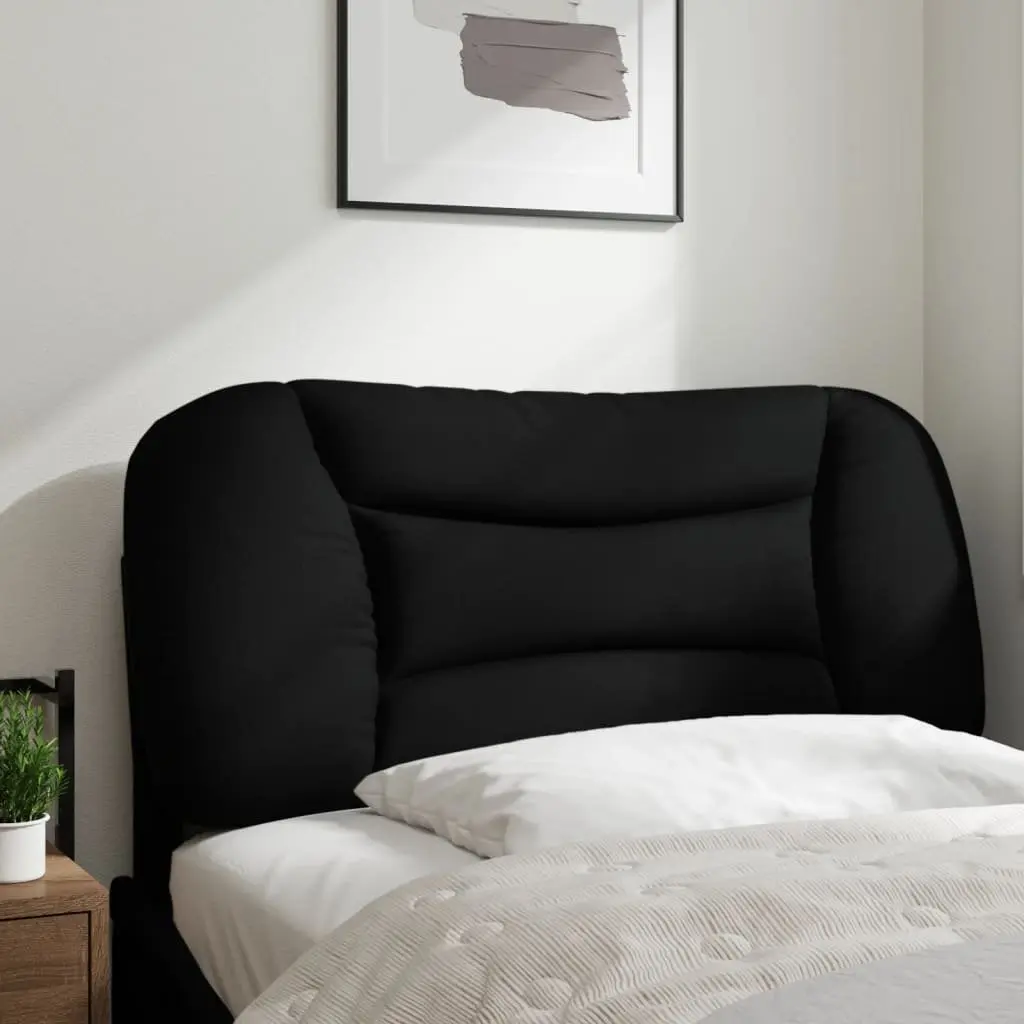 Headboard Cushion 90cm Wall Mounted Soft Support Black Fabric for Bed Bedroom
