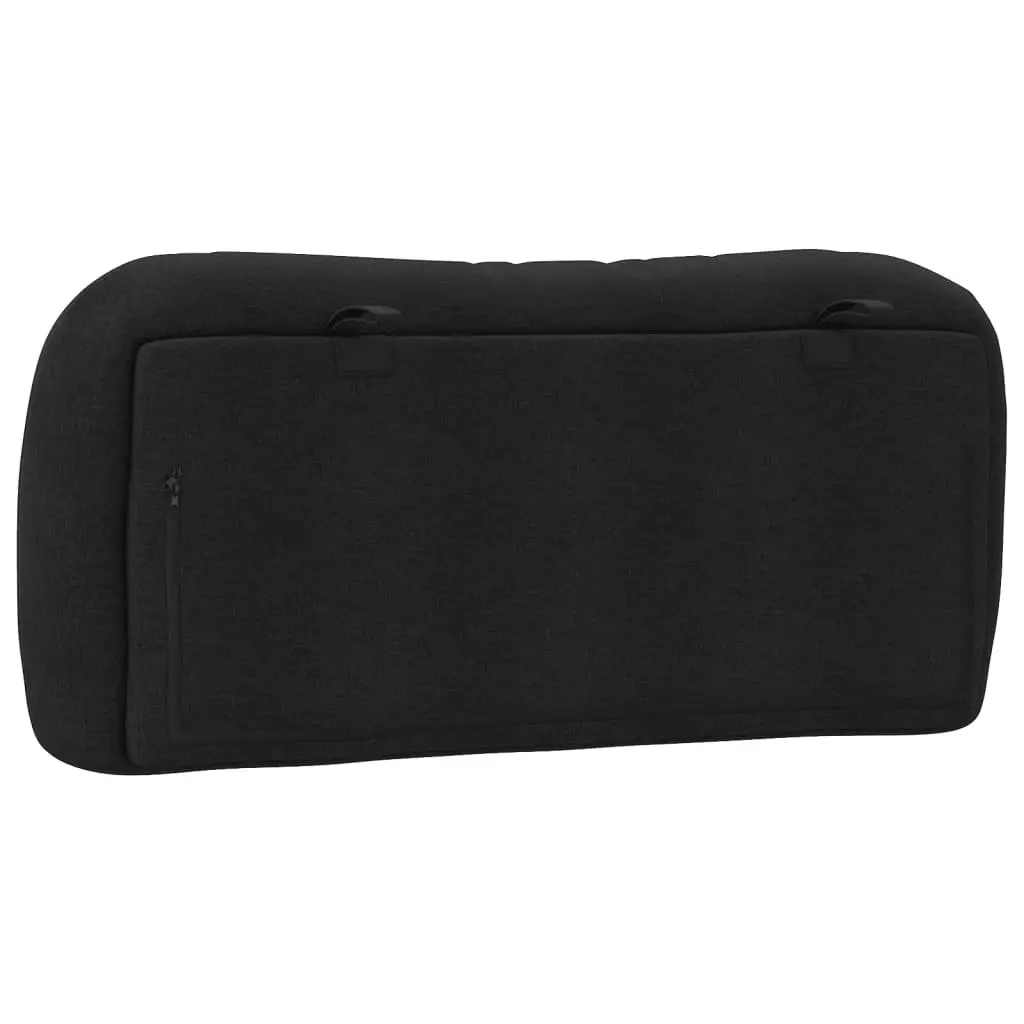 Headboard Cushion 90cm Wall Mounted Soft Support Black Fabric for Bed Bedroom