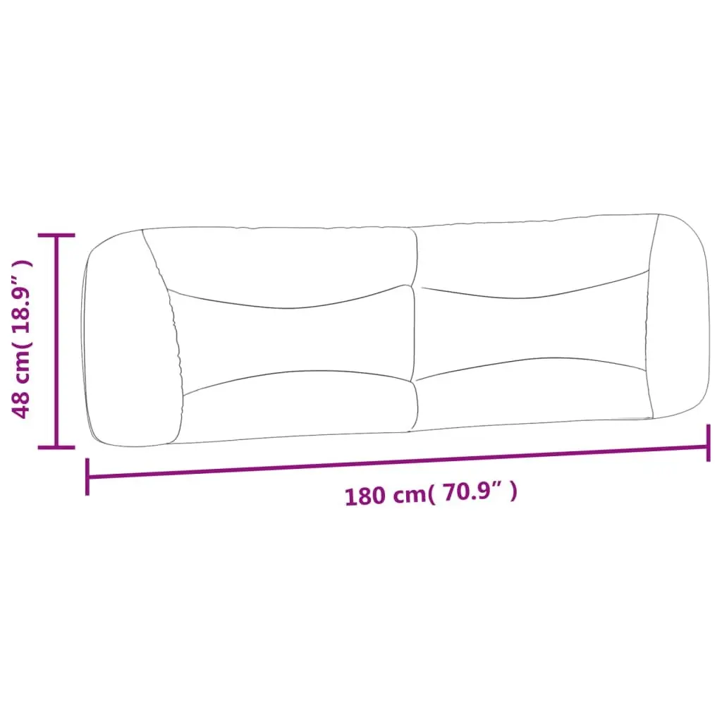 Headboard Cushion Comfort 180cm Black Faux Leather Wall Mounted Bed Pillow