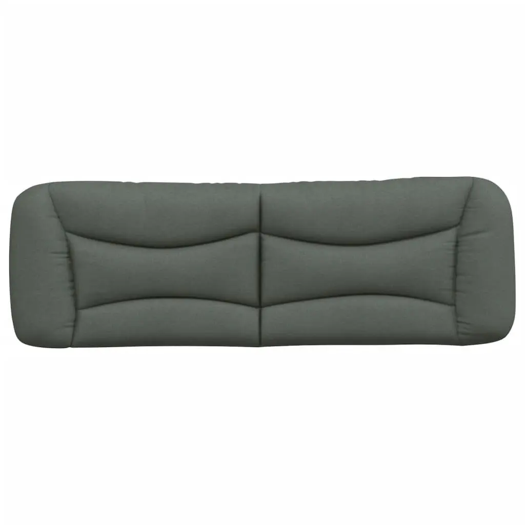 Headboard Cushion Back Support Wall Mounted 153cm Grey Fabric