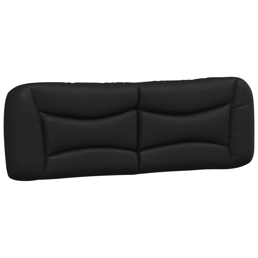 Headboard Cushion Black Faux Leather Wall Mounted Bed Pillow Upholstered 153cm