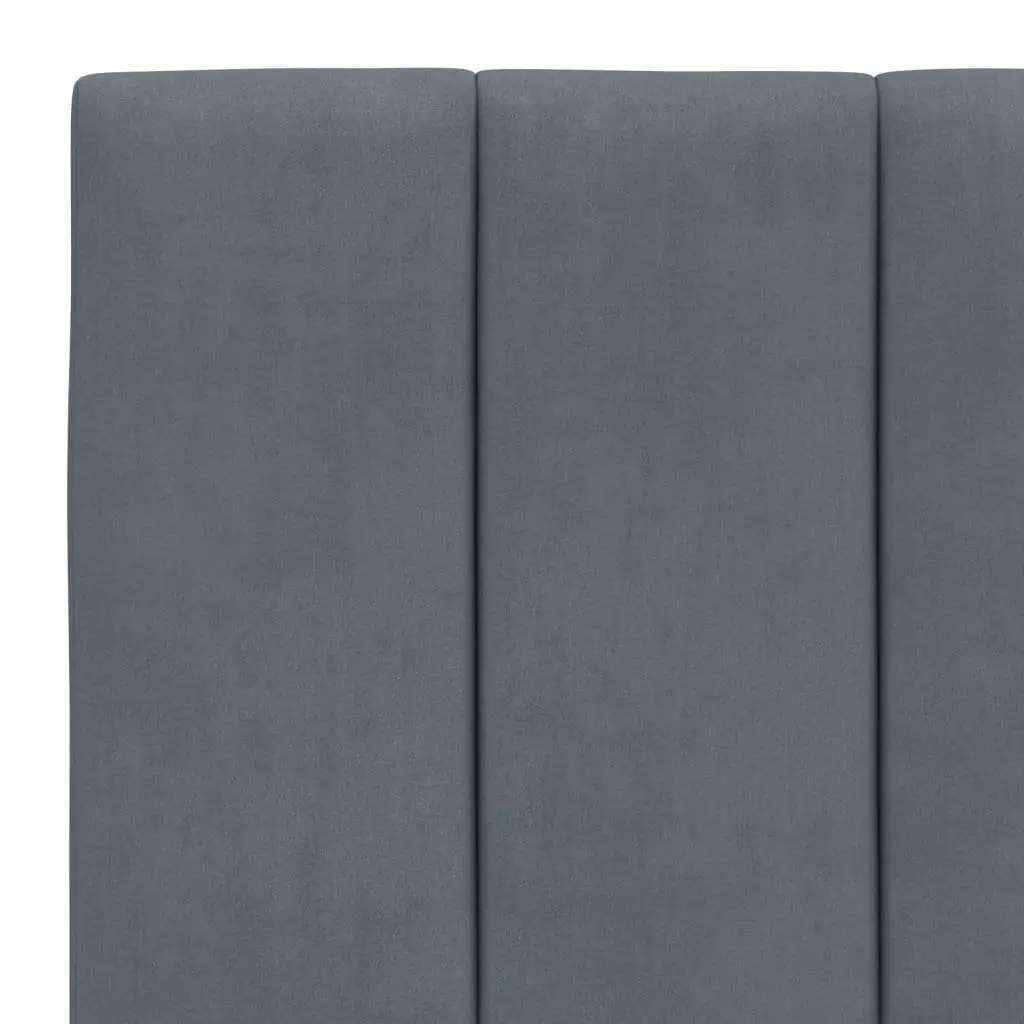 Headboard Cushion Foam Filled Velvet Grey 90cm Bedroom Decor