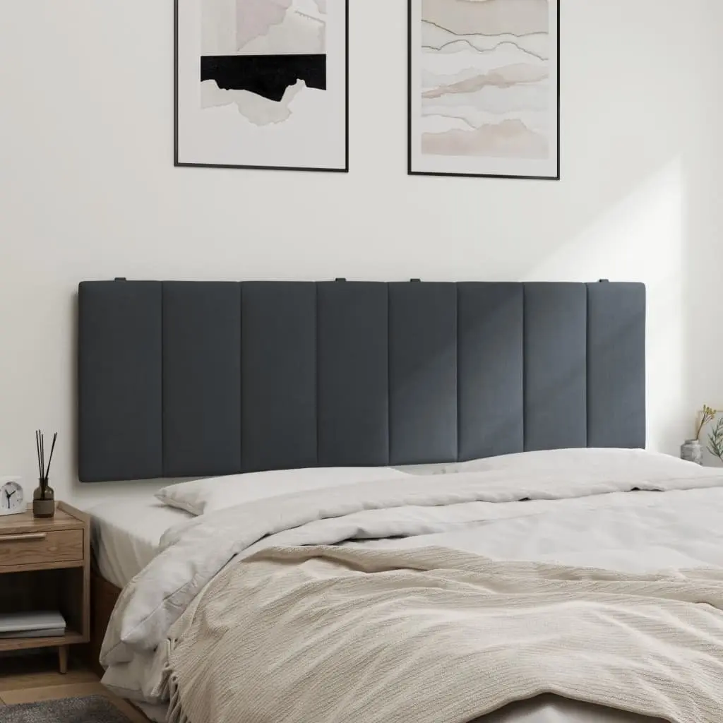Headboard Cushion Foam Filled Velvet Support 153cm Grey