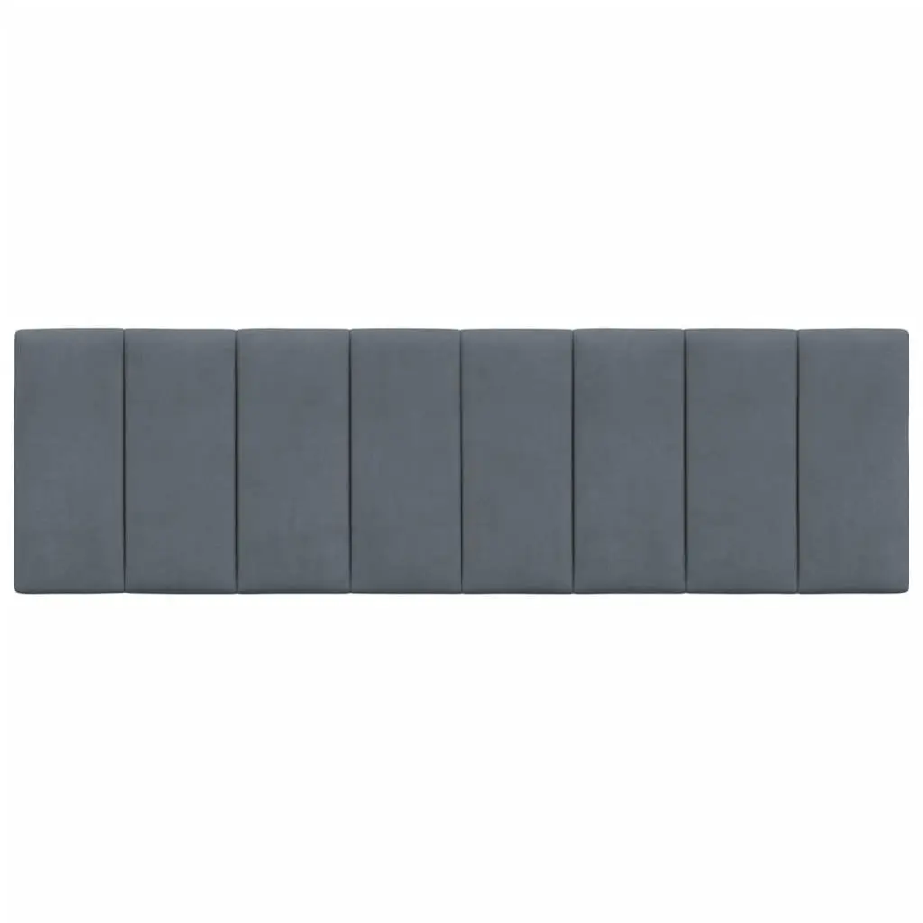 Headboard Cushion Foam Filled Velvet Support 153cm Grey