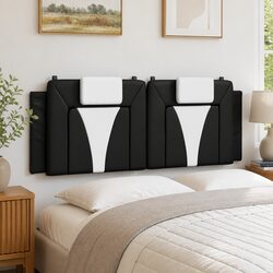 Wall-Mounted Faux Leather Headboard Cushion 137cm