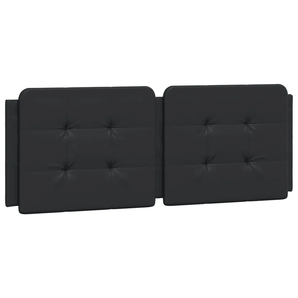 Headboard Cushion Foam Filled Wall Mounted Bed Pillow 137cm Black Faux Leather