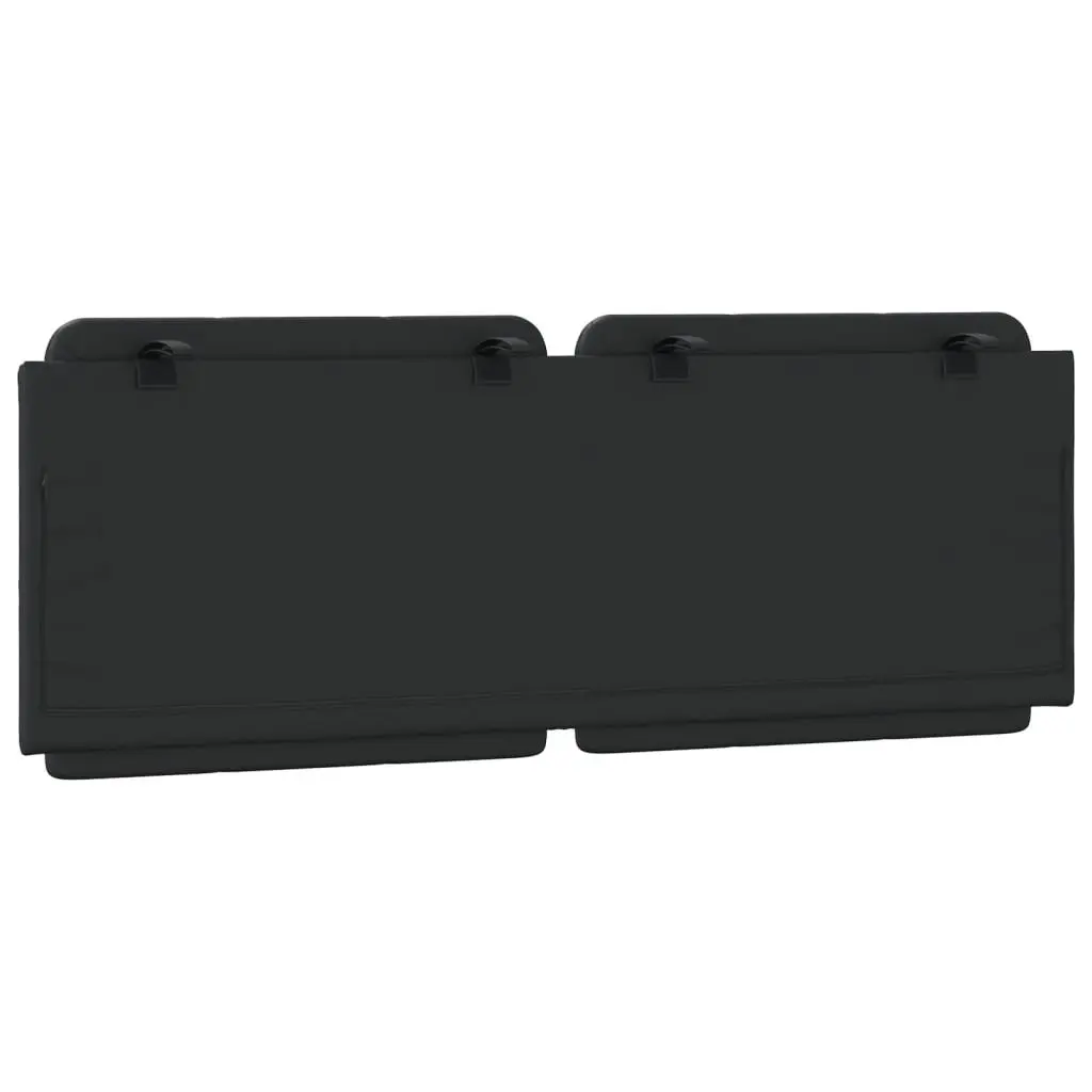 Headboard Cushion Foam Filled Wall Mounted Bed Pillow 137cm Black Faux Leather
