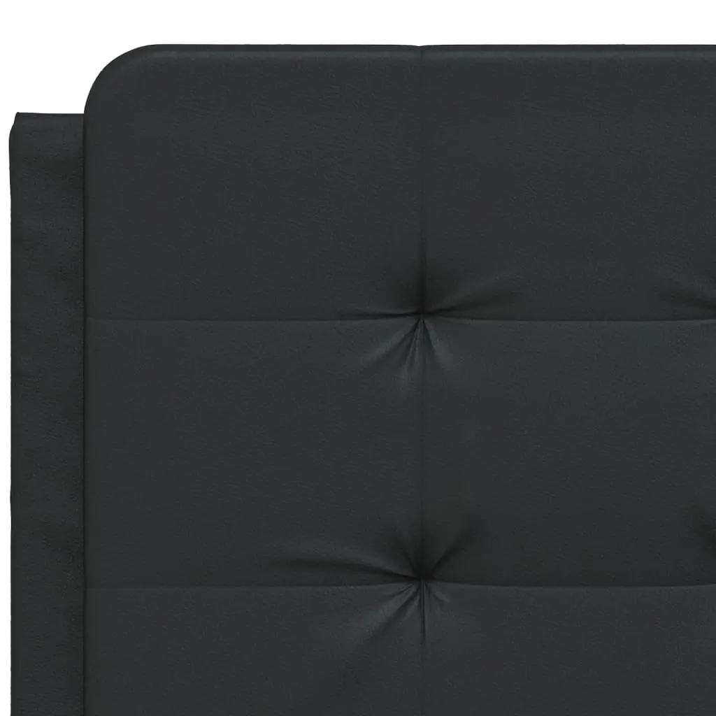 Headboard Cushion Foam Filled Wall Mounted Bed Pillow 137cm Black Faux Leather