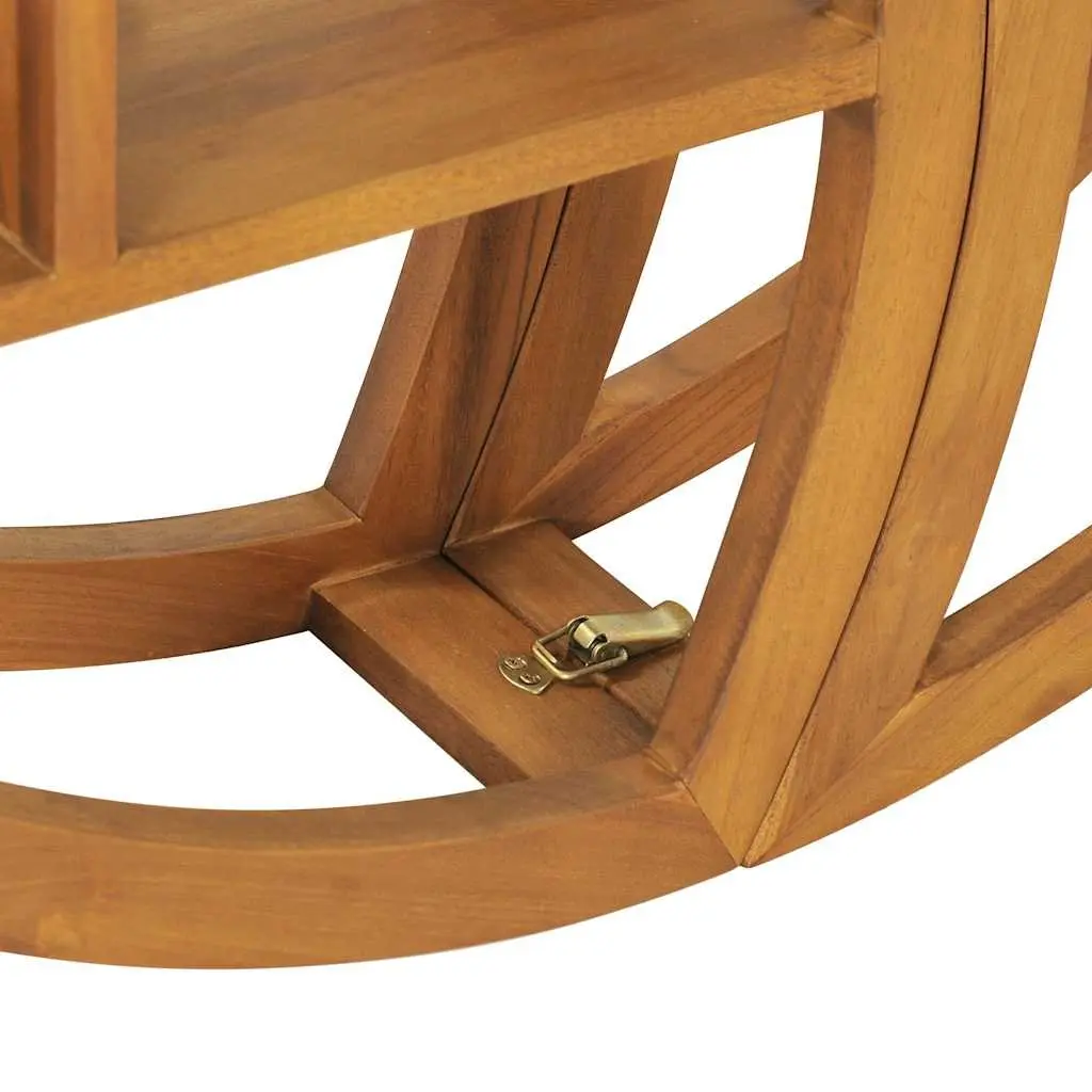 Yin Yang Wall Shelf Solid Wood Teak Storage Display Organizer Brown
