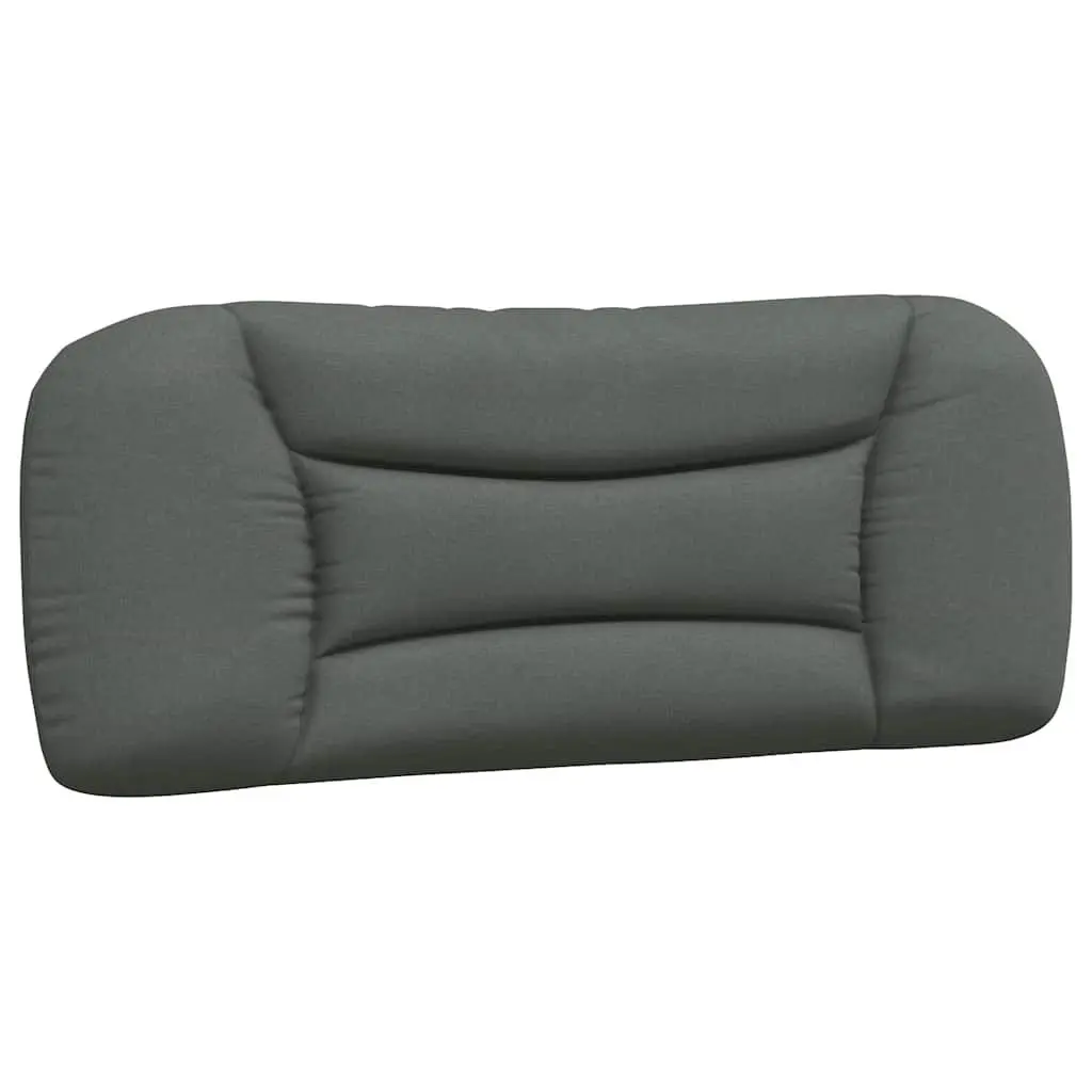 Bed Frame with Upholstered Headboard Foam-filled Support 107x203cm Grey