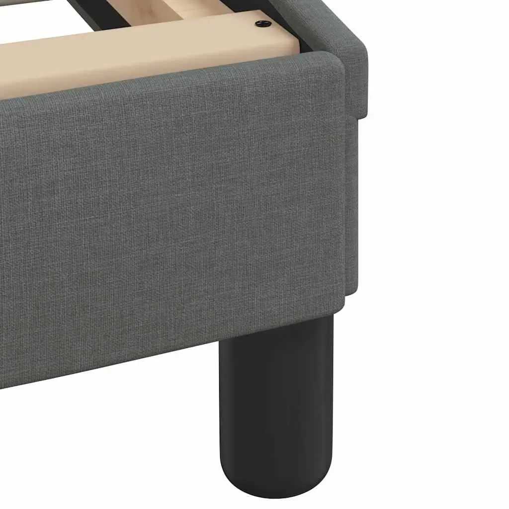 Queen Bed Frame Grey Fabric Upholstered Headboard 152x203cm