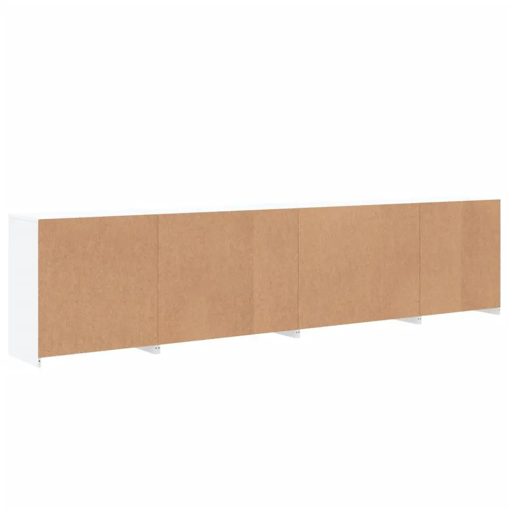 Sideboard with RGB LED Lights Modern Storage Cabinet 283 x 37 x 67 cm White