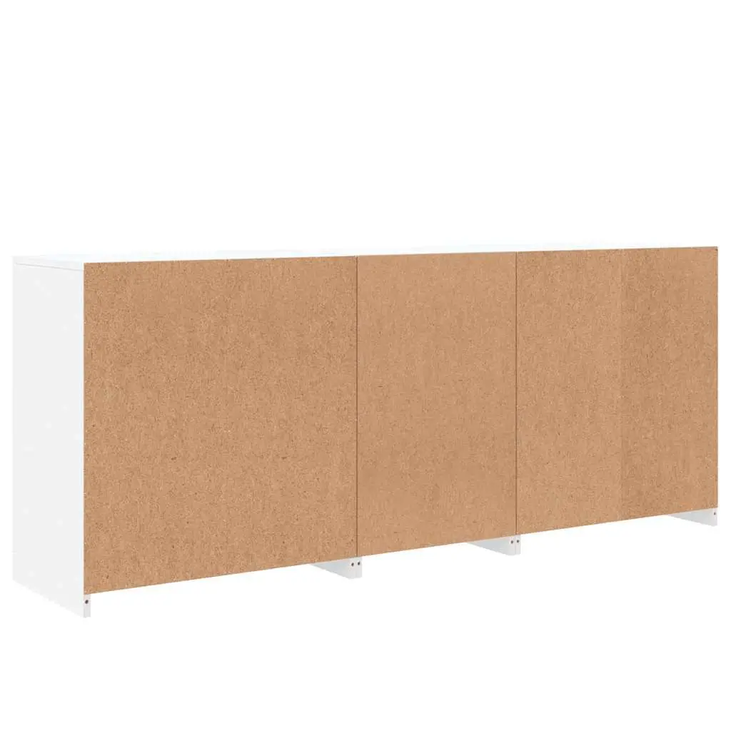 Sideboard Cabinet with RGB LED Lights Storage 181.5cm White
