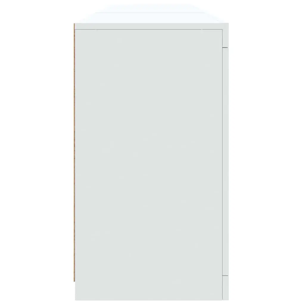 Sideboard Cabinet with RGB LED Lights Storage 181.5cm White