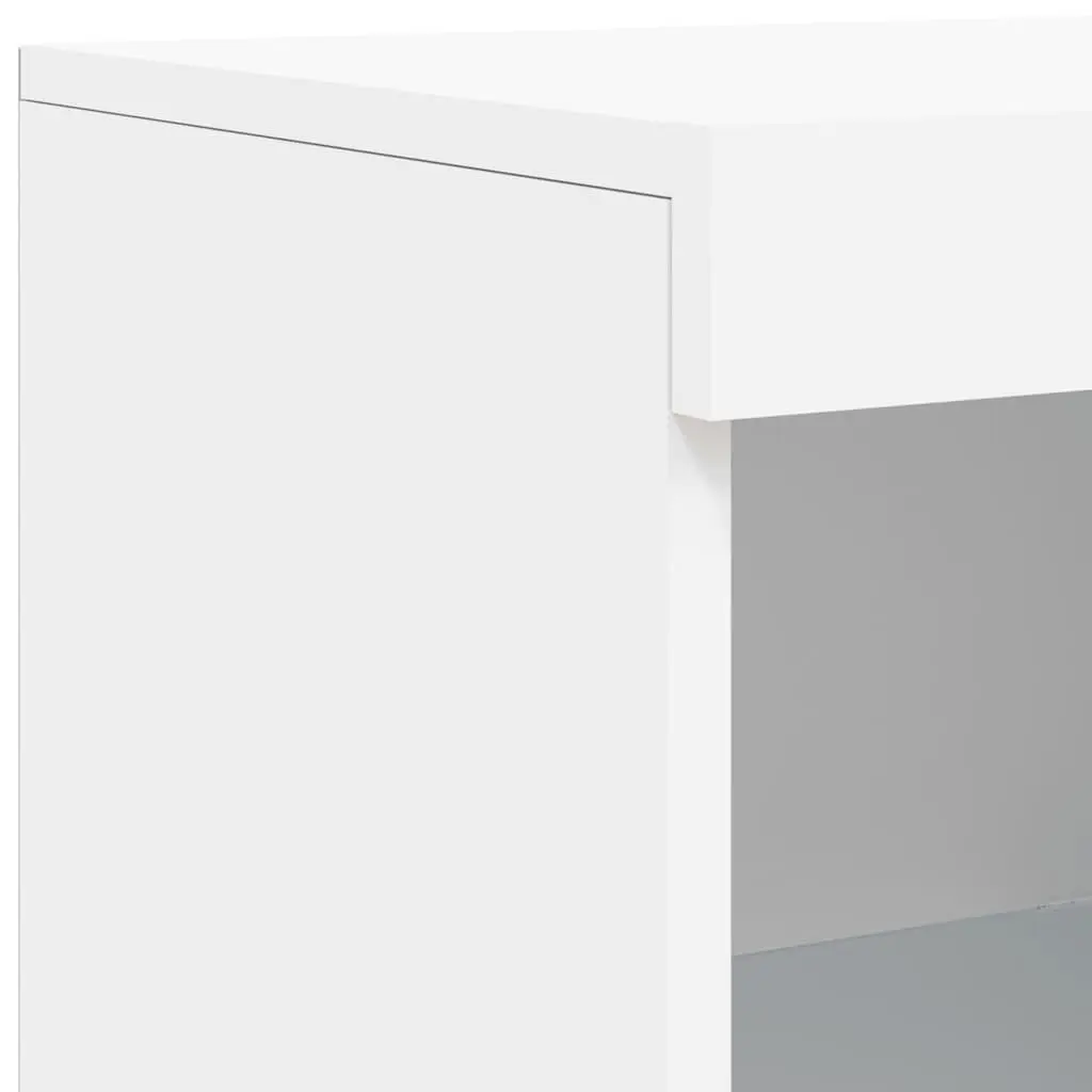 Sideboards with RGB LED Lights 3 Piece Set Engineered Wood White