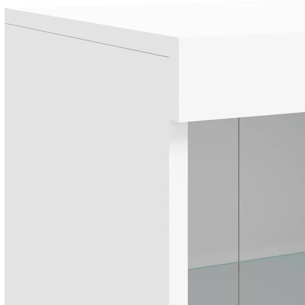 Sideboards with RGB LED Lights 3 Piece Set Engineered Wood White