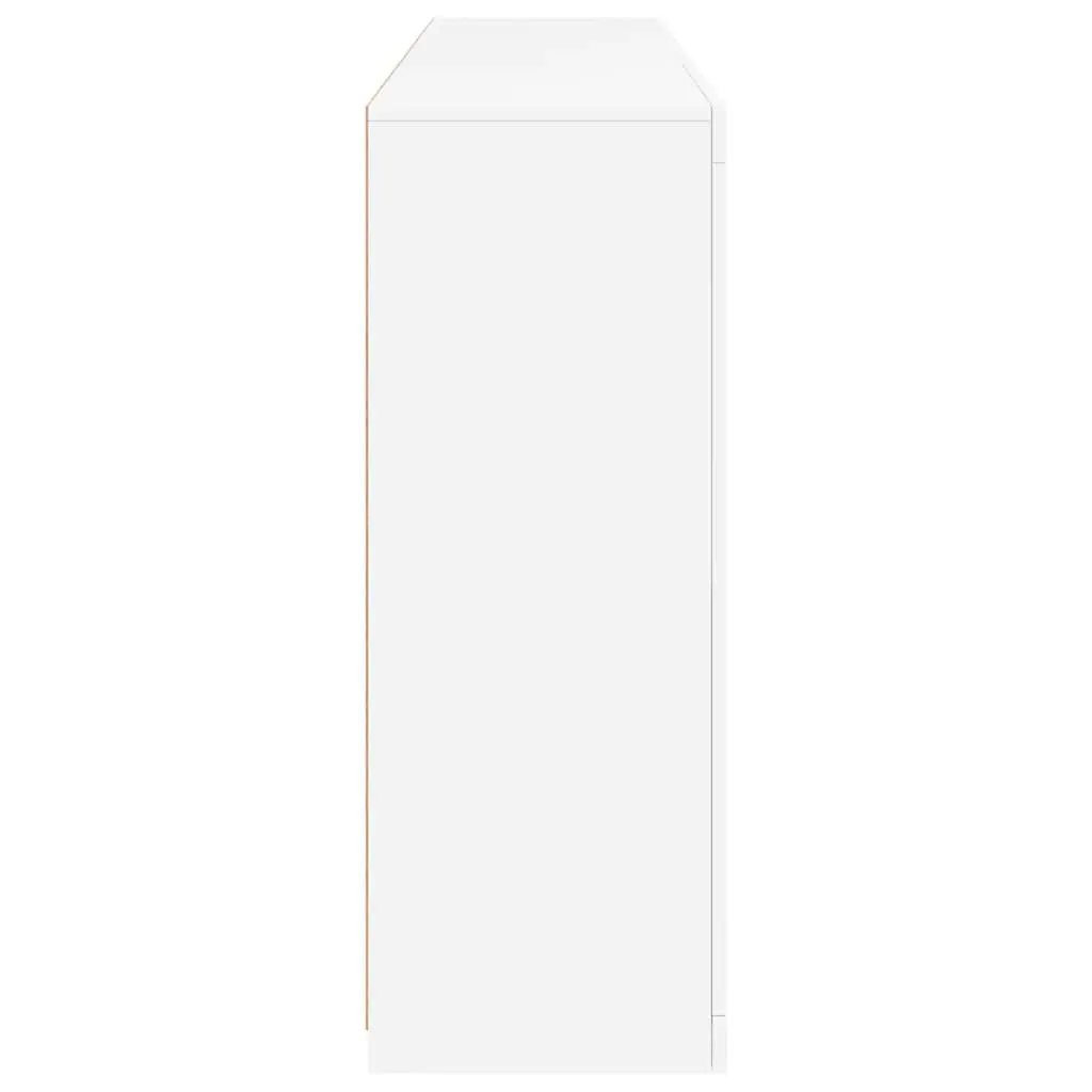 Sideboard Cabinet with RGB LED Lights Storage 162cm White