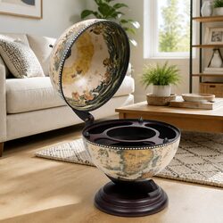 Rotating Globe Bar Cabinet for Efficient Wine Storage