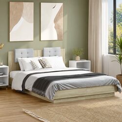Engineered Wood Bed Frame with Slatted Base 150x200cm