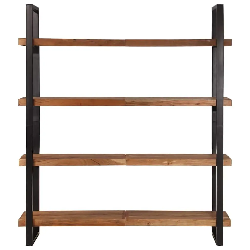 4-Tier Bookcase Industrial Style Solid Acacia Wood 160x40x180 cm Brown