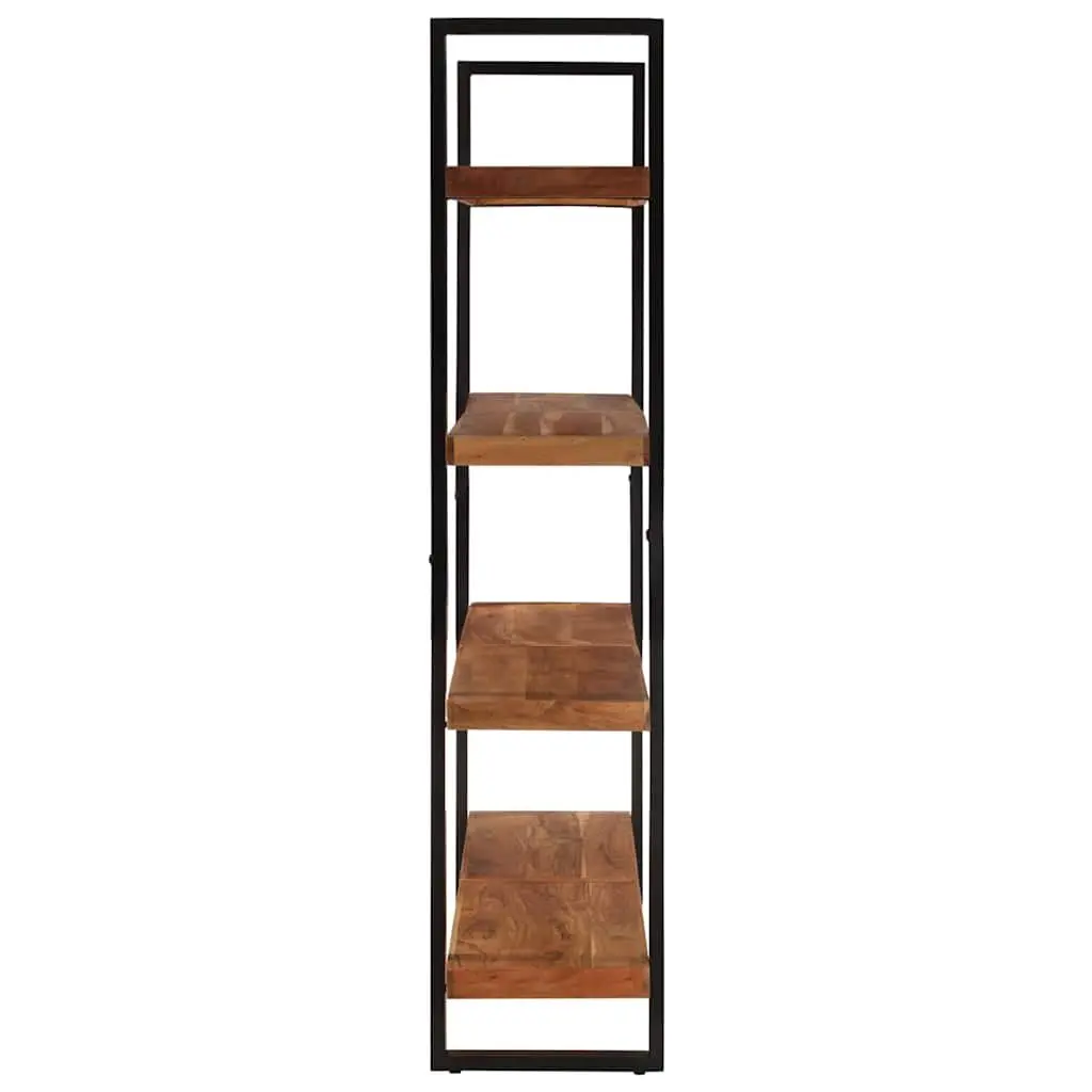4-Tier Bookcase Industrial Style Solid Acacia Wood 160x40x180 cm Brown