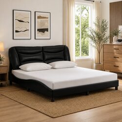 Black Bed Frame with LED Strip Lighting 180x200cm Specifications