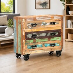 Functional Sideboard 80x30x70 cm in Reclaimed Wood