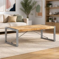 Industrial Coffee Table 120x60x40 cm Solid Wood