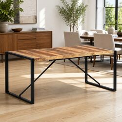 Industrial Style Dining Table 180x90x75 cm Brown