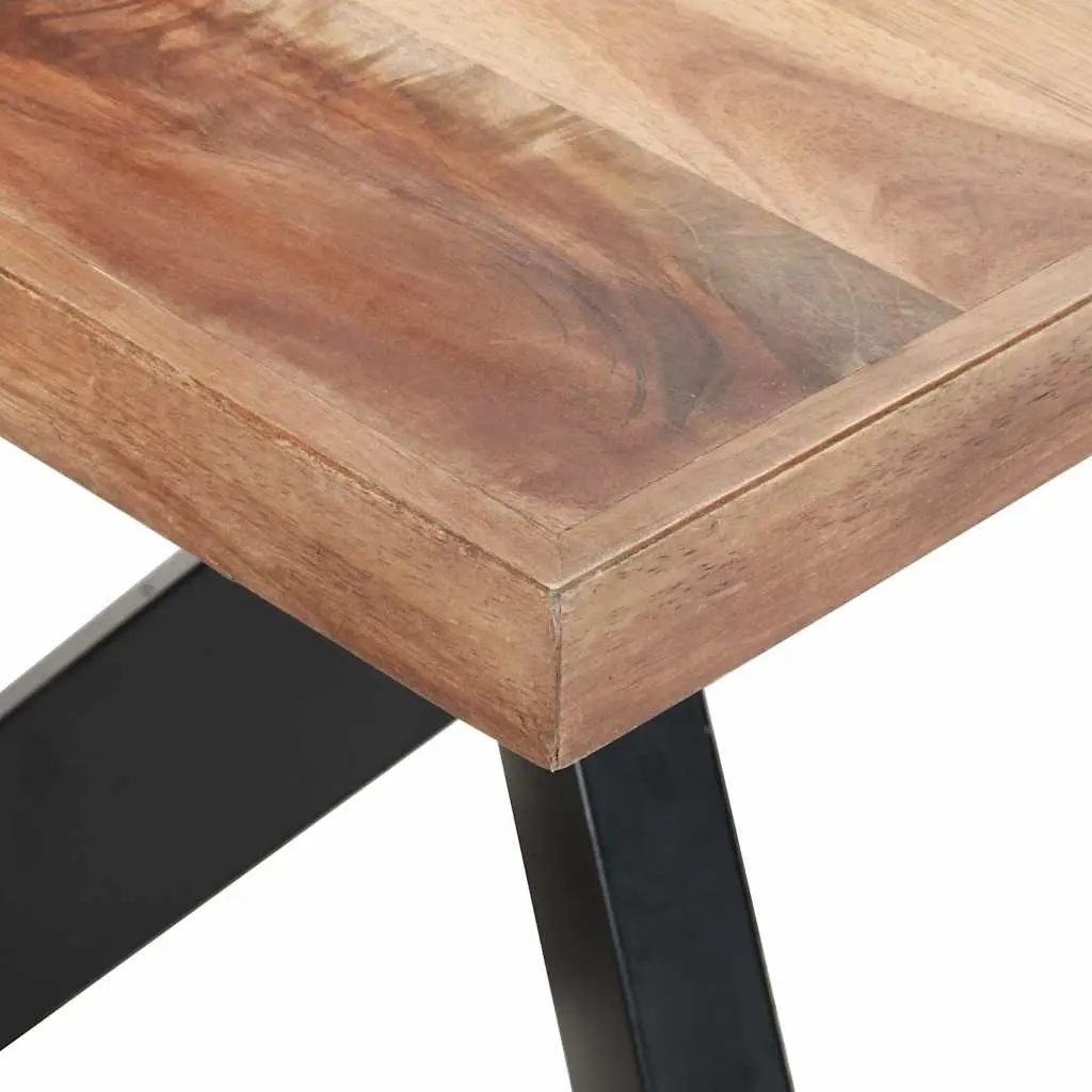 Dining Table 180x90x75 cm Solid Wood Industrial Style Kitchen Furniture Brown