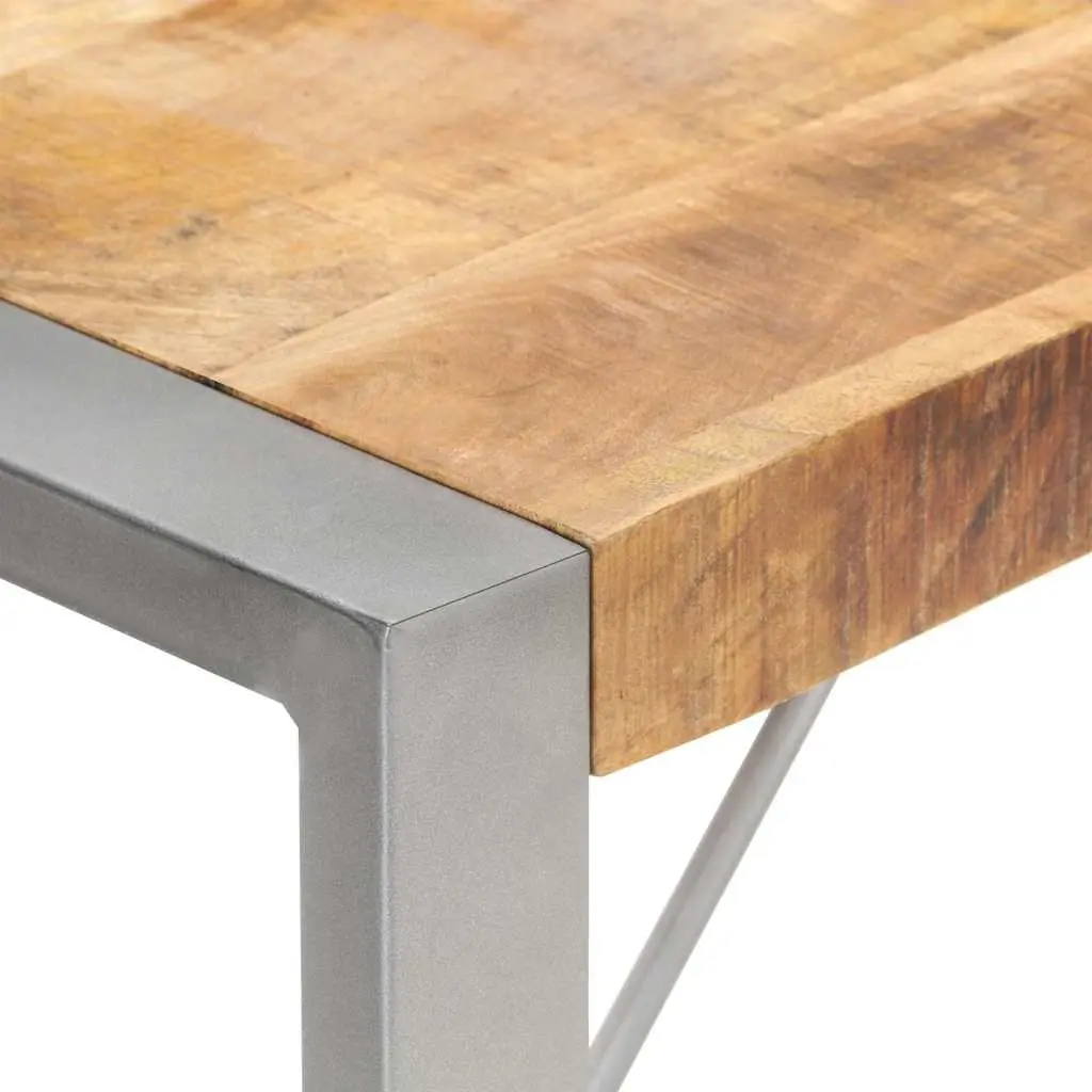 Dining Table 160x80x75 cm Solid Wood Kitchen Furniture Industrial Design