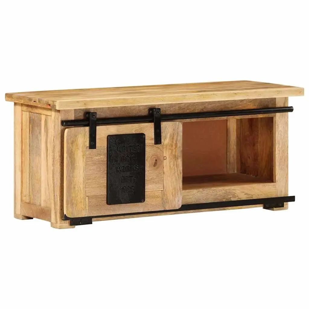 TV Cabinet Rustic Vintage Solid Mango Wood 90x35x40 cm Brown