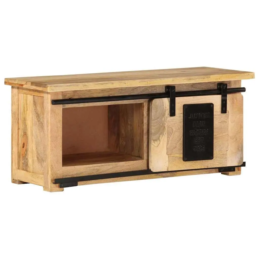 TV Cabinet Rustic Vintage Solid Mango Wood 90x35x40 cm Brown