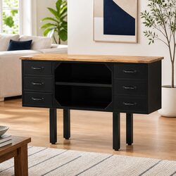 Wooden Sideboard 110x30x65 cm with Storage Options