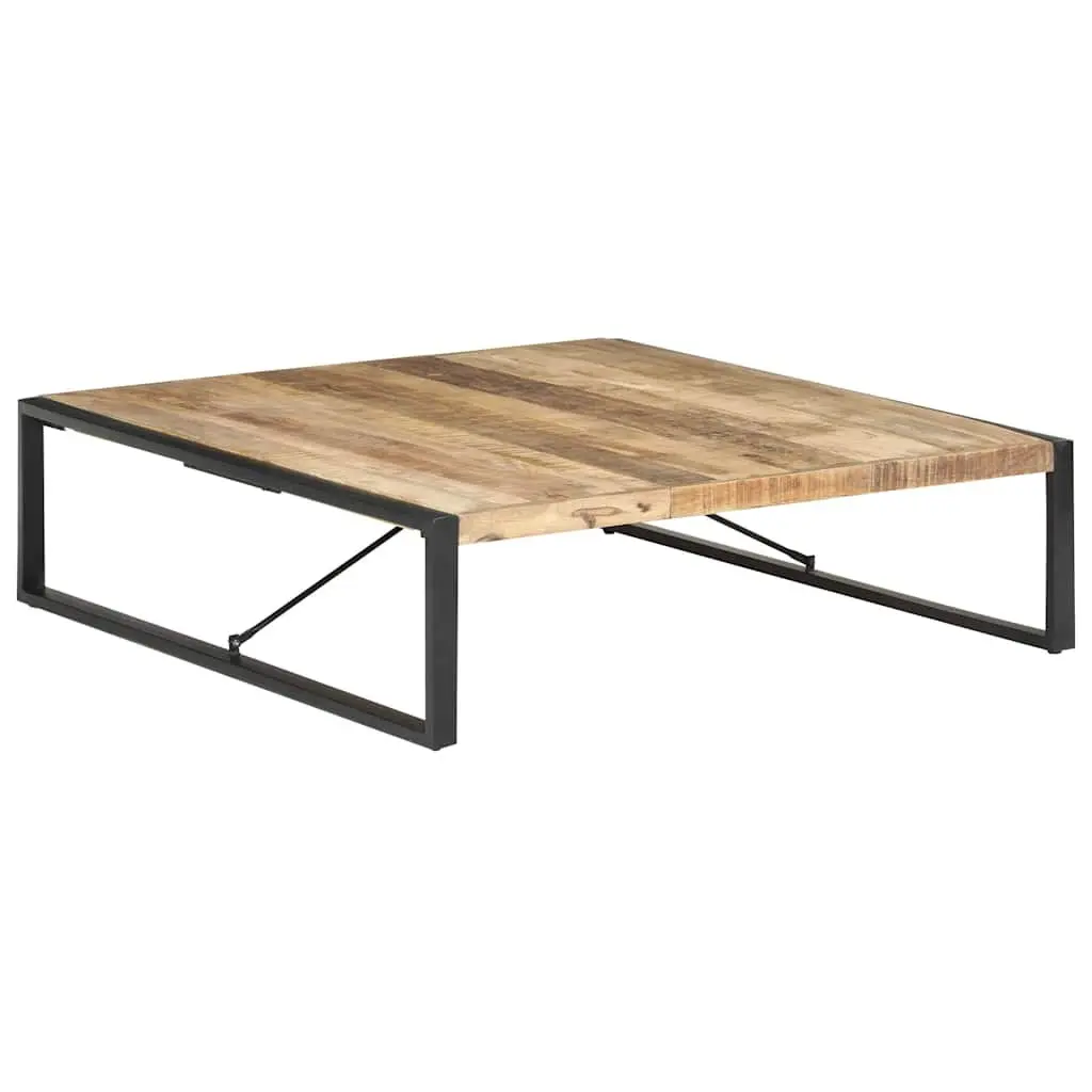 Coffee Table Industrial Style Solid Wood 140x140x40cm Brown