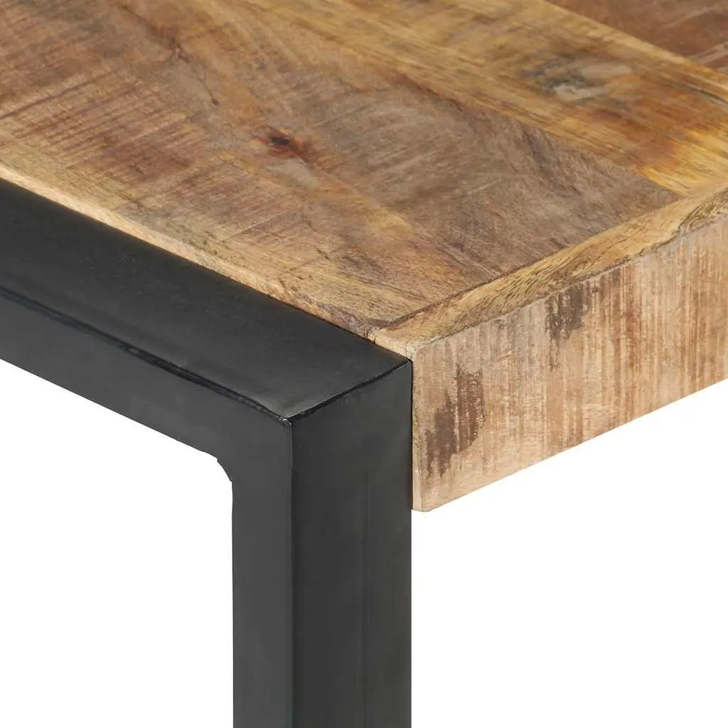 Coffee Table Industrial Style Solid Wood 140x140x40cm Brown