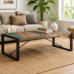 Coffee Table 140 x 70 x 40 cm Made from Reclaimed Wood